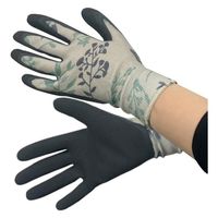 ヤマショウ 背抜きマイクロフィニッシュ天然ゴムグローブL グリーンリーフ柄 YGL-502GAASL 1枚（直送品）