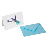 グリーティングカード G・ラロ（G.LALO） アンクル＆プリュム　カード封筒セット　ツバメ （カード1枚　封筒1枚） 1セット（直送品）
