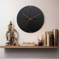 ルークラン アプリクス ウォールクロック クオーター ブラック 4582719382609 1個