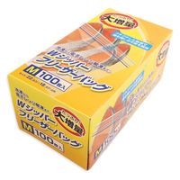 大和物産 大増量WジッパーフリーザーバッグM 100枚●5個セット 4904681932192 1セット(5個入)（直送品）