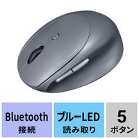 サンワサプライ 静音Bluetooth小型エルゴノミクスマウス（充電式・5ボタン） MAーEBBS522BK 1個