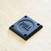 ポッシュリビング サインプレート 「PULL」 W4.5×D0.4×H4.5cm アルミニウム 63841 1個（直送品）