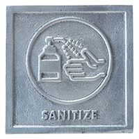 ポッシュリビング サインプレート 「SANITIZE」 W10×D5×H9.5cm アルミニウム 63843 1個（直送品）