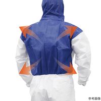 日光物産 バリアーマン 使い捨てハイブリッド防護服 B5060 3L 1枚 67-6640-32（直送品）