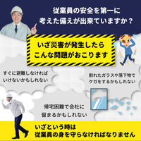8点防災セットヘルメット付き ブラック 1セット 非常用持ち出し袋 避難 企業用 団体用 防災グッズ 長期保存（直送品）