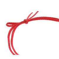 カラーゴム　平彩ゴム　2重 片花結び　62ｃｍ 赤　001510133　1袋(50本入)