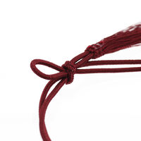 カラーゴム　彩ゴム房　2重 片花結び　58ｃｍ エンジ　001510113　1袋(50本入)