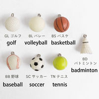 日本紐釦貿易 スポーツチャーム バスケットボール 直径約15mm 2個入 C22-BS 1セット5袋(1袋あたり2個（直送品）