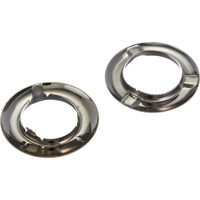 日本紐釦貿易 ツメ式ハトメ 小 ブラックニッケル 2組入 F5-403 1セット5袋(1袋あたり2組（直送品）