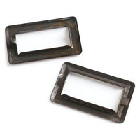 日本紐釦貿易 ツメ式ハトメ 長方形 大 アンティークゴールド 内寸1.8×4cm 2組入 F5-441 1セット5袋(1袋あたり2組（直送品）