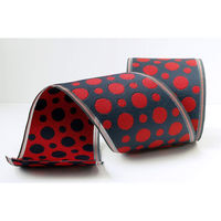 日本紐釦貿易 手芸用 畳へりテープ ポルカII リバーシブル 10m巻 紺×赤 HER31 1個10m巻（直送品）