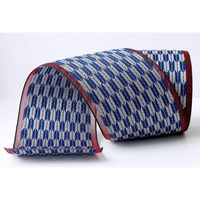 日本紐釦貿易 手芸用 畳へりテープ 鯔背 矢羽 10m巻 ブルー HER40 1個10m巻（直送品）