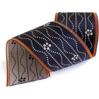 日本紐釦貿易 手芸用 畳へりテープ 鯔背 縞と梅 10m巻 紺 HER42 1個10m巻（直送品）