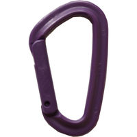 YKK 樹脂製カラビナ 4.3cm×7.5cm パープル IN75-865 1セット(10個)（直送品）