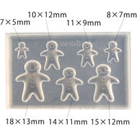 亀島商店 クリスマス レジンクラフト用 ソフトモールド ジンジャーマン 1個入 KAM-REJ-419 1セット(2個)（直送品）