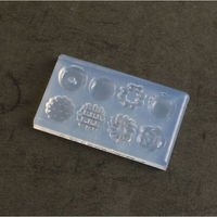 ボタン レジンクラフト用 ソフトモールド ボタンステッカー型抜き iPhone/iPad用 約1cm 1個入 KAM-REJ-511（直送品）