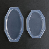 亀島商店 プレート レジンクラフト用 ソフトモールド プレートK 楕円 1組入 KAM-REJ-548 1セット(2個)（直送品）
