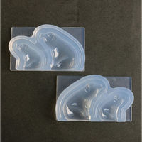 亀島商店 アニマル レジンクラフト用 ソフトモールド おすわりブタ立体型 1組入 KAM-REJ-564 1セット(2個)（直送品）