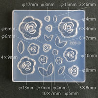 亀島商店 レジンクラフト用 ソフトモールド フラワーシリーズ ぷっくり薔薇 KAM-REJ-635 1セット(2個)（直送品）