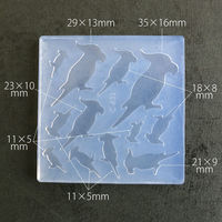 亀島商店 レジンクラフト用 ソフトモールド アニマルシリーズ オウムシルエット KAM-REJ-632 1セット(2個)（直送品）