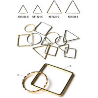 日本紐釦貿易 ヒキモノリング 片面カット入 三角 大 ニッケル 24mm 10個入 KE1326-S 1セット(10個入×3袋、合（直送品）