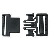 日本紐釦貿易 Y.K.K プラスチックパーツ プラパーツ バックル 黒 30mm巾 LB30-580 1セット(10個)（直送品）