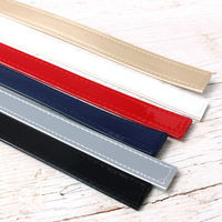 日本紐釦貿易 PVCハンドル ブラック 全長58cm×幅17mm LGH30-B 1セット(2組)（直送品）