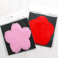 日本紐釦貿易 メルトン 桜型 3枚入 ピンク S40-13 1セット(1袋(3枚入)×5)