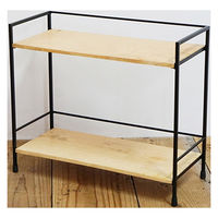 ポッシュリビング スタンドシェルフ W46.5×D20×H40cm マンゴーウッド/アイアン 41347 1個（直送品）