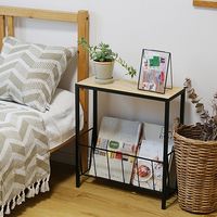 ポッシュリビング マガジンラック W45×D18×H50cm マンゴーウッド/アイアン 41325 1個（直送品）