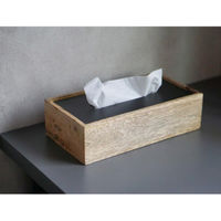 ポッシュリビング ティッシュケース W27×D14×H8cm マンゴーウッド/アイアン 41318 1個（直送品）