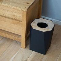 ポッシュリビング ダストボックス オクトL　W20×D20×H28cm マンゴーウッド/アイアン 41322 1個（直送品）