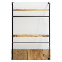 ポッシュリビング ウォールスリッパラック W47×D15.5×H71cm マンゴーウッド/アイアン 41348 1個（直送品）