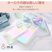 iPhone16 ケース ハイブリッド 衝撃吸収 オーロラ &me クリア PM-A24AHVCACR エレコム 1個（直送品）