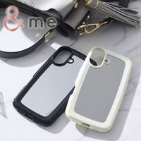 iPhone16 ケース ハイブリッド 衝撃吸収 ブラックフレーム×ミラー PM-A24AHVPMBK エレコム 1個（直送品）