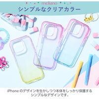 iPhone16 Pro ケース ソフト 耐衝撃 グラデーション サクラ×アクア PM-A24CUCWCPNBU エレコム 1個（直送品）