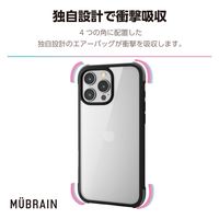 iPhone16 Pro Max ケース ハイブリッド 衝撃吸収 軽量 黒×クリア黒 PM-A24DHVAIRBK エレコム 1個（直送品）