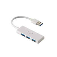 USBハブ USB-A×3ポート USB3.2(Gen1) バスパワー 薄型 しろちゃん U3H-H030WF エレコム 1個（直送品）