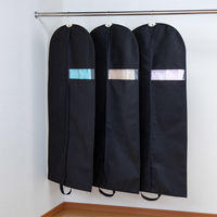 アストロ スーツバッグ ブラック 3枚組 シューズケース付 605-34 1セット(3枚+1個)（直送品）