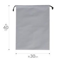 アストロ シューズ収納巾着袋 グレー 821-86 1枚（直送品）