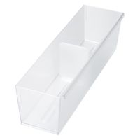 引き出し内収納 ソックスケース 仕切り板1枚付き クリア 幅9.5×奥33×高9.5cm 日本製 CS-P10 1個 ライクイット