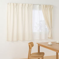 無印良品 再生ポリエステル使い ノンプリーツカーテン 幅１００×丈１０５ｃｍ用 イエローストライプ 良品計画