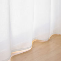 無印良品 遮像 ポリエステルノンプリーツレースカーテン ２枚組 幅１００×丈１９８ｃｍ用 オフ白 良品計画