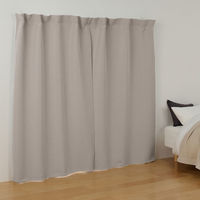 無印良品 遮光性 ポリエステル平織りノンプリーツカーテン ２枚組 幅１００×丈２００ｃｍ用 1セット（1個（2枚組）×2）