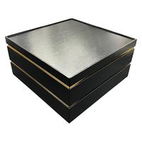 九州パール紙工 紙 重箱 9寸2段本体蓋 黒(10セット) 00W00524-21 1袋(10個セット)（直送品）