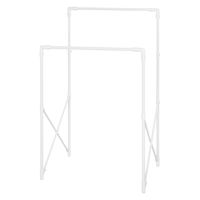 アイリスオーヤマ 伸縮多機能スタイル物干し　ホワイト STSMー150 　1セット（3台）