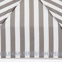 軽量 ストライプ折り畳み傘 チャコール LAKOLE/ラコレ