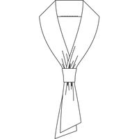 セブンユニフォーム ワンタッチタイサイズ/フリー ブラウン GY7014-6 1セット(5枚)（直送品）