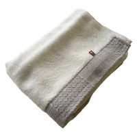 日繊商工 ふっくら甘撚りの今治バスタオル(白)/袋入りでほんの気持ちですシール付き 171635-kimoti-50 1箱(50個入)（直送品）