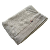 日繊商工 ふっくら甘撚りの今治バスタオル(ベージュ)/袋入りで無地熨斗風シール付き 171636BE--muji -5 1箱(5個入)（直送品）